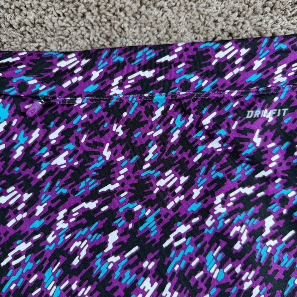 Nike Dri-FIT Pixel Capri Leggings womens 2X purple yoga gym stretch plus pants - Picture 5 of 9
